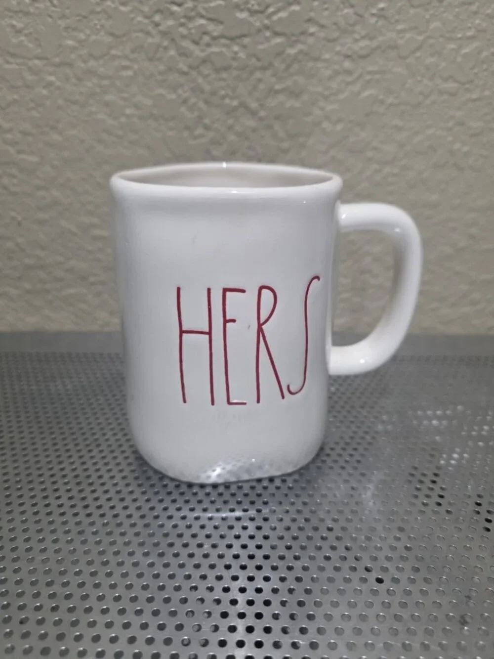 Rae Dunn HERS Mug Coffee Tea Cup Artisan Collection by Magenta Red
